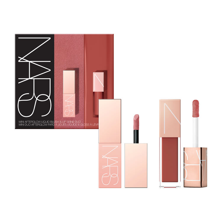 Display zoomed image number 1: Mini Afterglow Liquid Blush & Lip Shine Duo, Dolce Vita / Arag&oacute;n